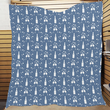 Champagne Pattern Print Design 05 Premium Quilt