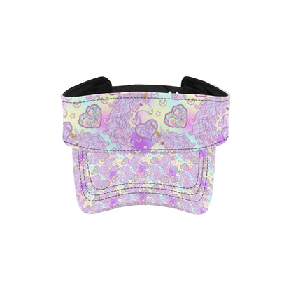 Unicorn Rainbow Star Heart Print Unisex Sun Visor