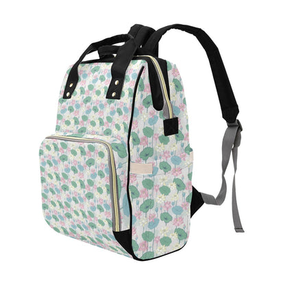 Water Lily Print Design LKS305 Diaper Bag Backpack