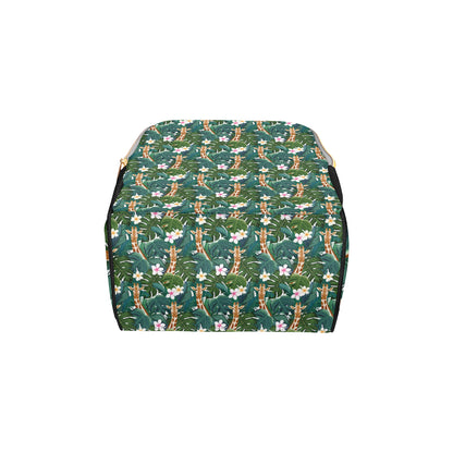 Giraffe Jungle Design Print Diaper Bag Backpack
