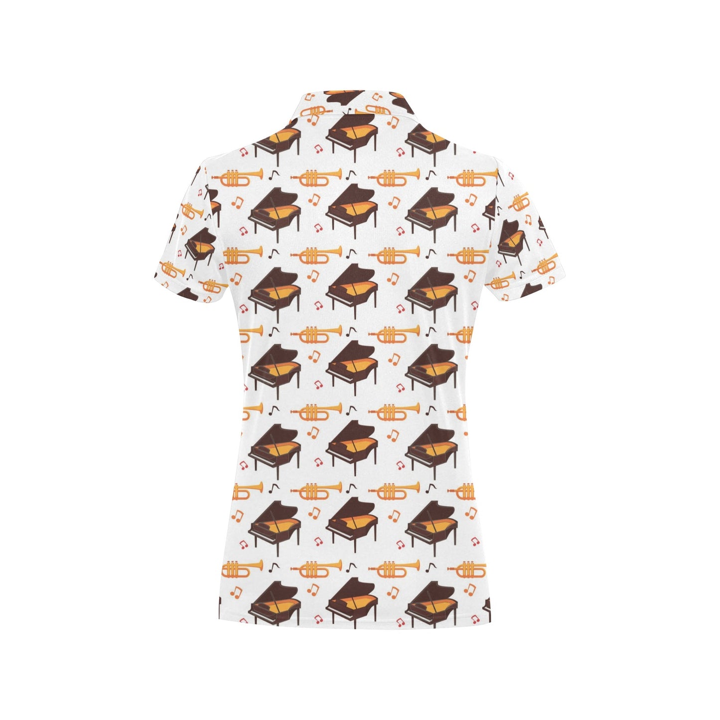 Piano Print Design LKS406 Women's Polo Shirt