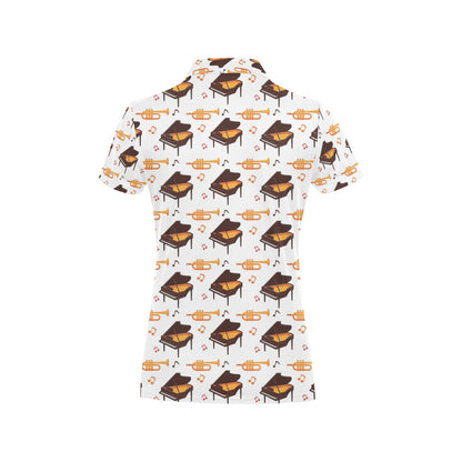 Piano Print Design LKS406 Women's Polo Shirt