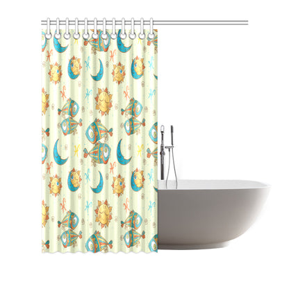 Pisces Pattern Print Design A03 Shower Curtain
