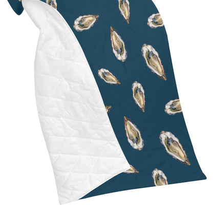 Oyster Pattern Print Design 03 Premium Quilt
