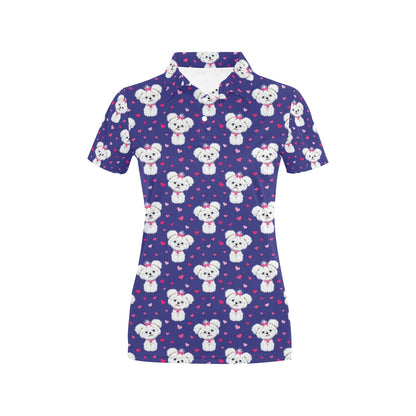 Maltese Pattern Print Design 02 Women's Polo Shirt