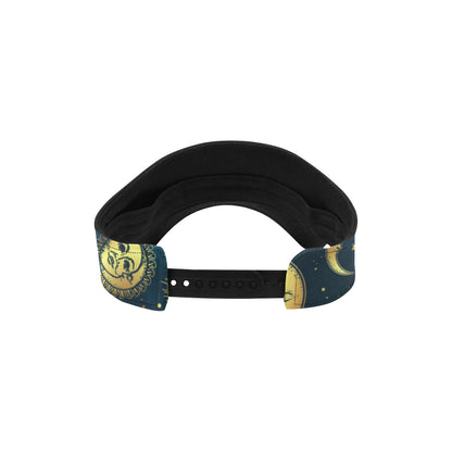Gold Sun Moon Face Unisex Sun Visor