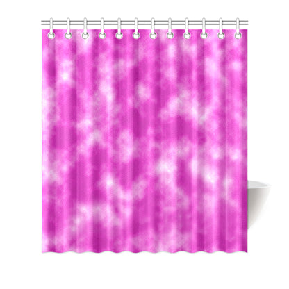 Tie Dye Pink Design Print Shower Curtain