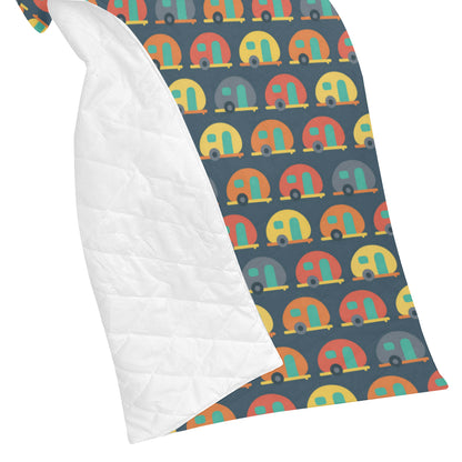 Camper Pattern Print Design 02 Premium Quilt