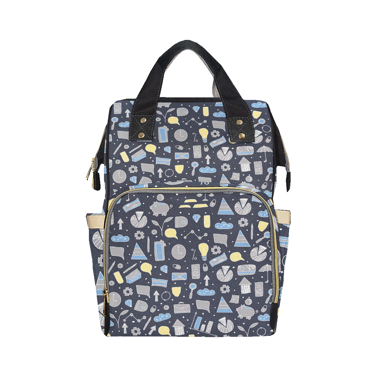 Accounting Financial Pattern Print Design 04 Diaper Bag Backpack