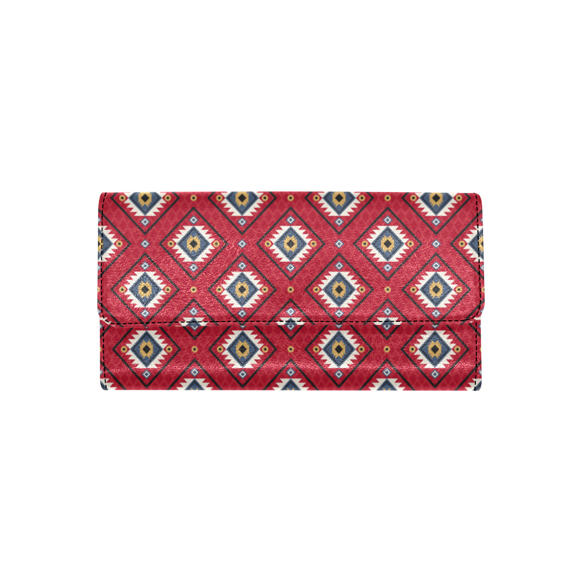 Aztec Pattern Print Design 10 Women's Trifold Wallet