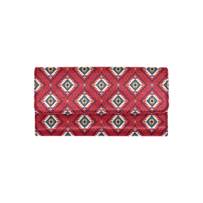 Aztec Pattern Print Design 10 Women's Trifold Wallet