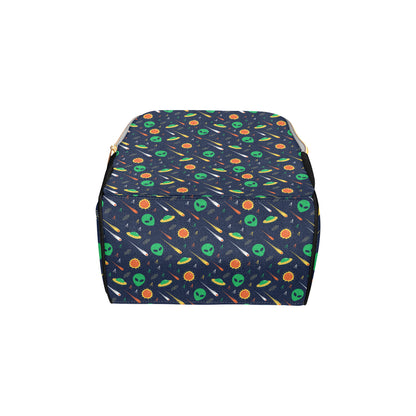 Alien UFO Pattern Print Design 05 Diaper Bag Backpack