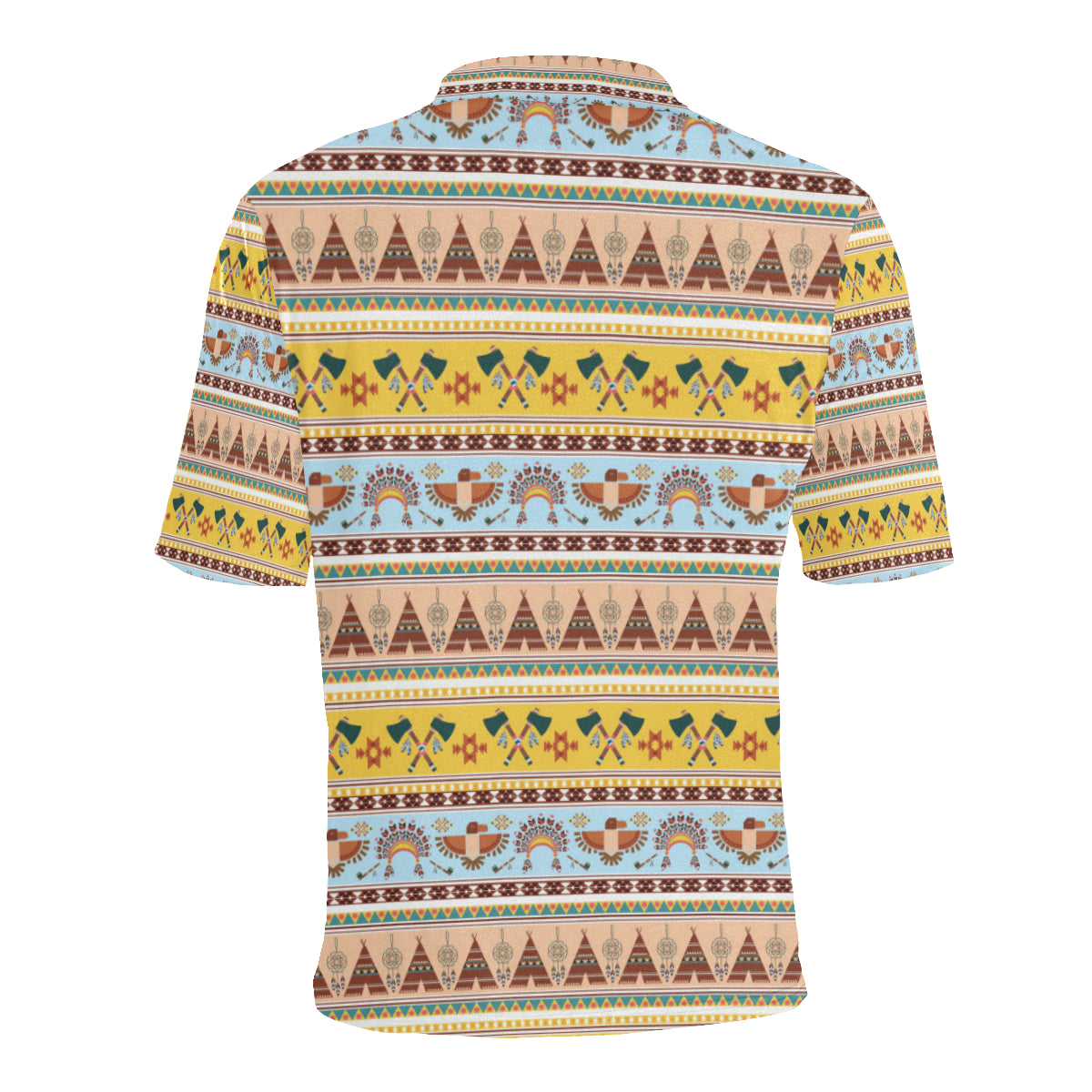 Native American Pattern Design Print Men Polo Shirt