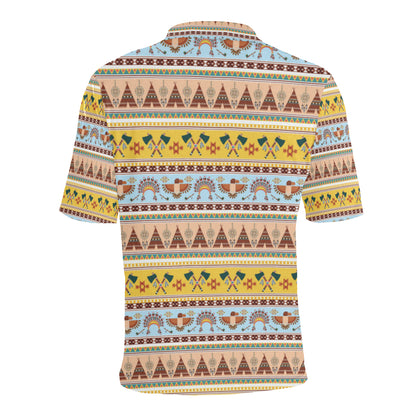 Native American Pattern Design Print Men Polo Shirt