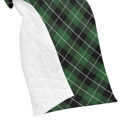 Plaid Green Pattern Print Design A05 Premium Quilt