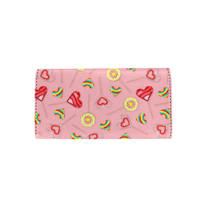 Lollipop Pattern Print Design LL05 Women's Trifold Wallet
