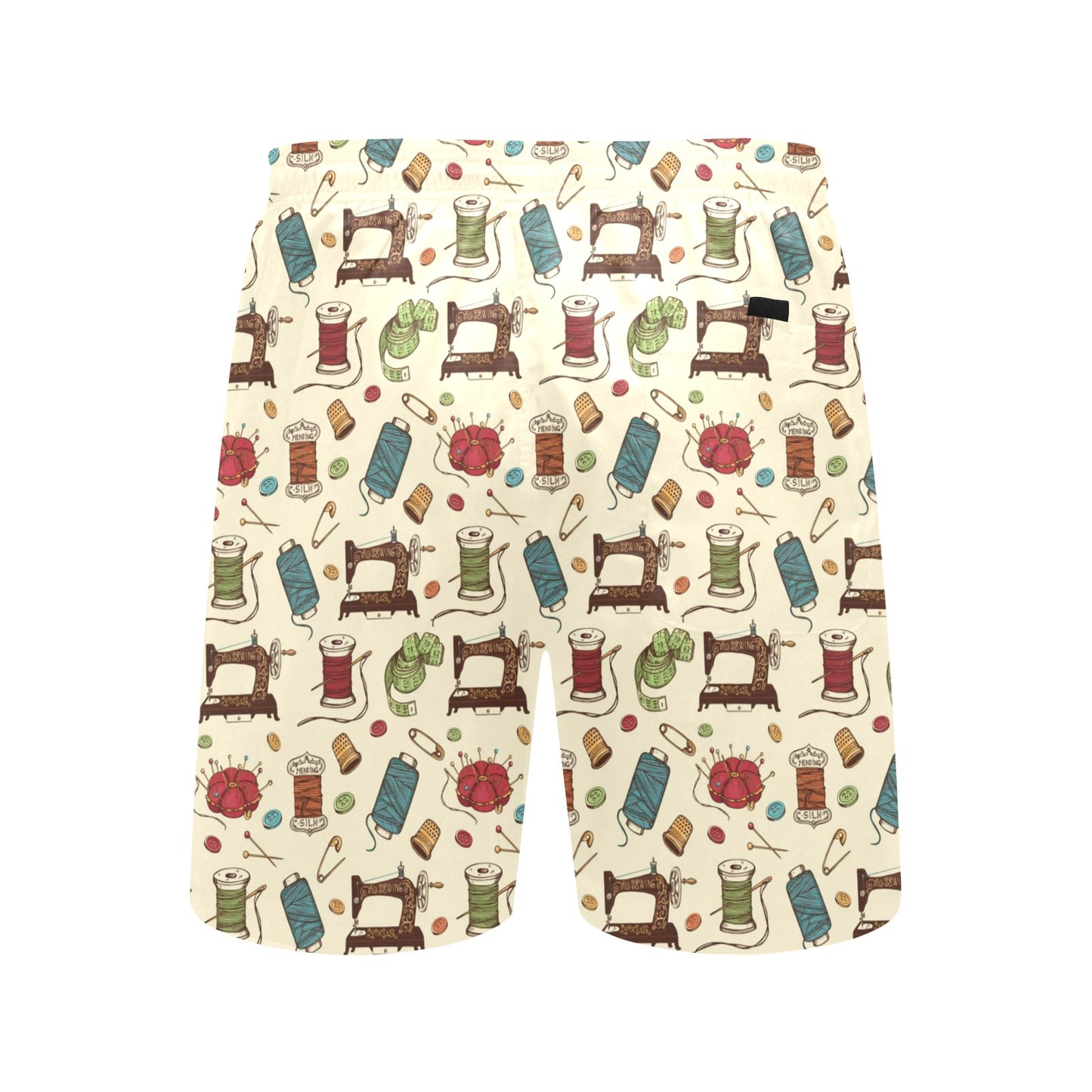Sewing Equipment Print Design LKS303 Men's Swim Trunks Beach Shorts