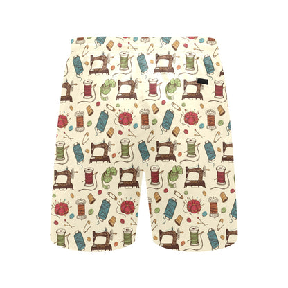 Sewing Equipment Print Design LKS303 Men's Swim Trunks Beach Shorts