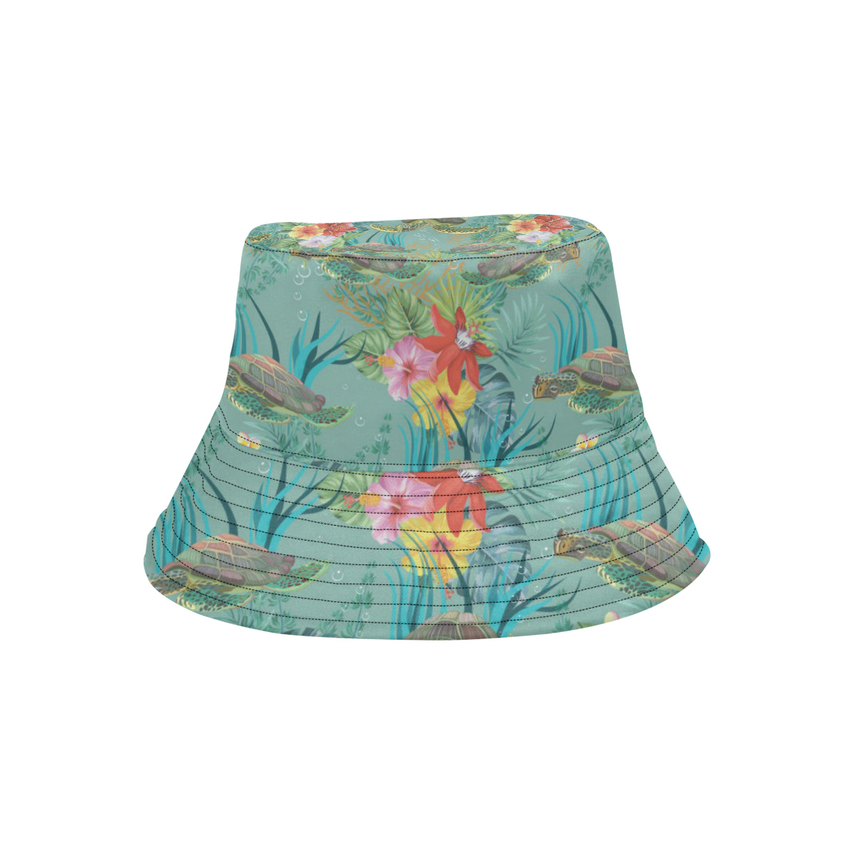 Sea Turtle Pattern Print Design T012 Unisex Bucket Hat