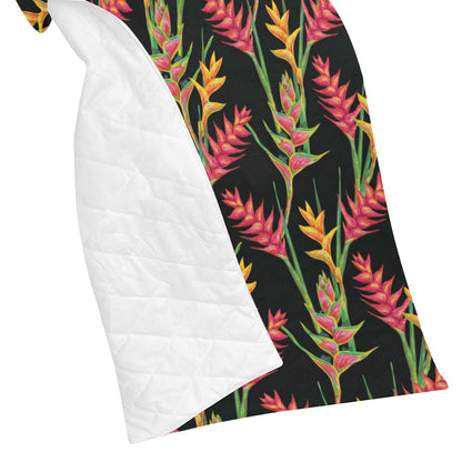 Heliconia Pattern Print Design HL01 Premium Quilt