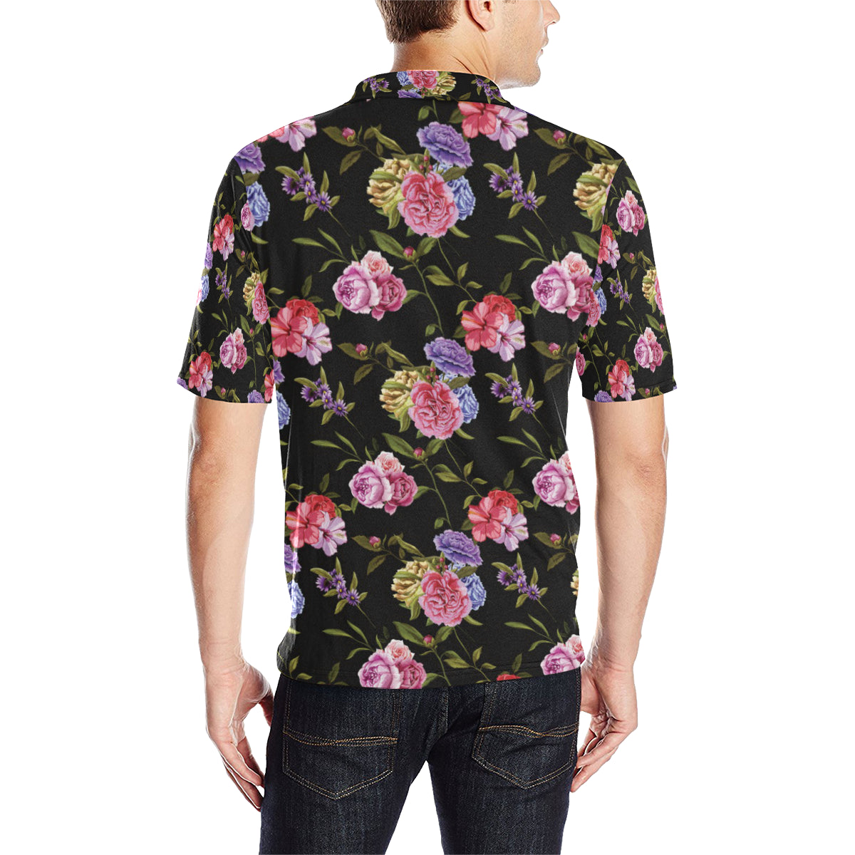 Carnations Pattern Print Design CN05 Men Polo Shirt