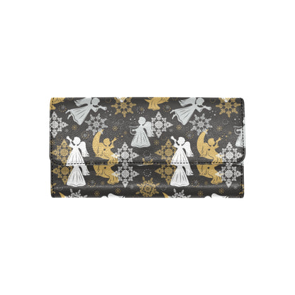Angel Pattern Print Design 04 Women's Trifold Wallet