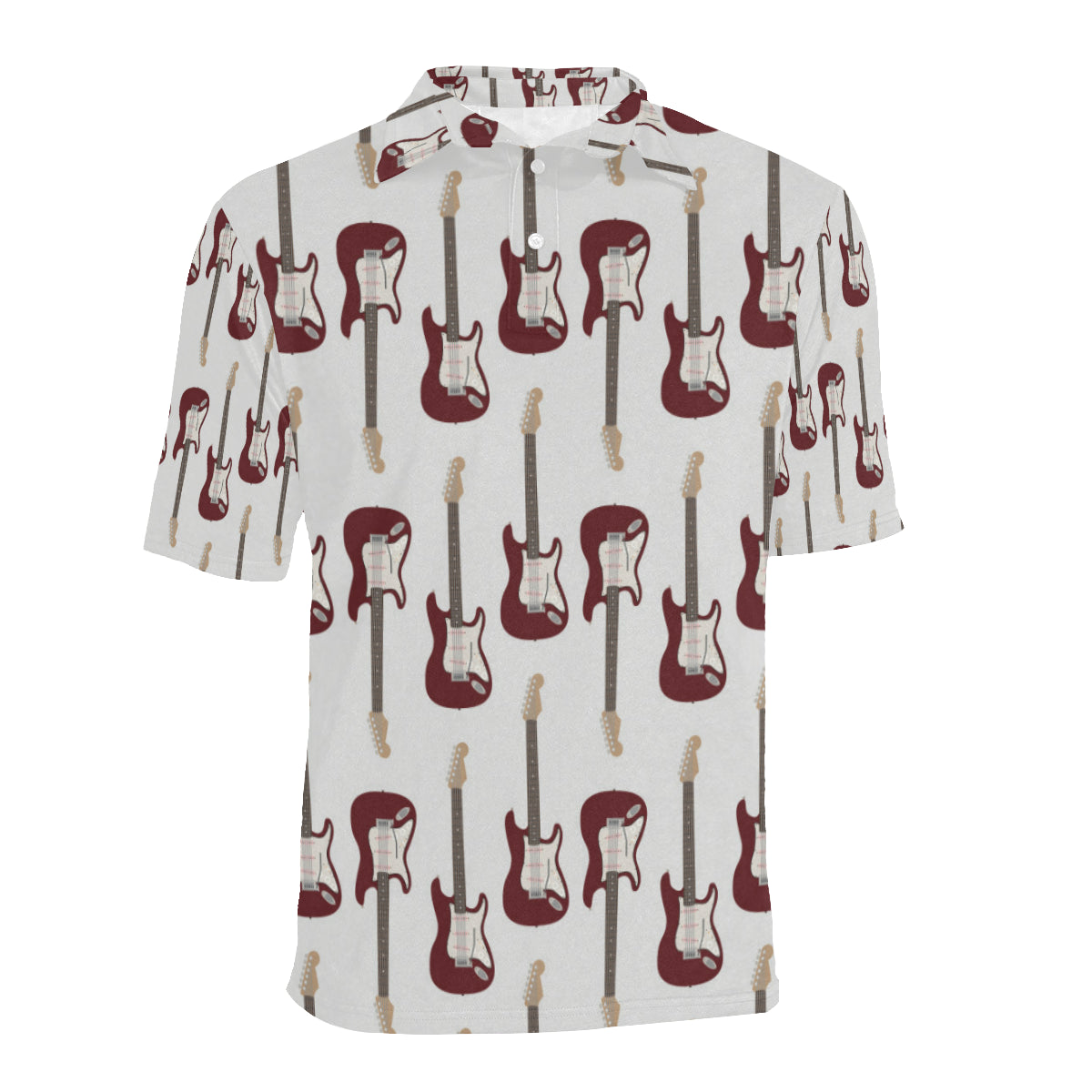 Bass Guitar Pattern Print Design 03 Men Polo Shirt
