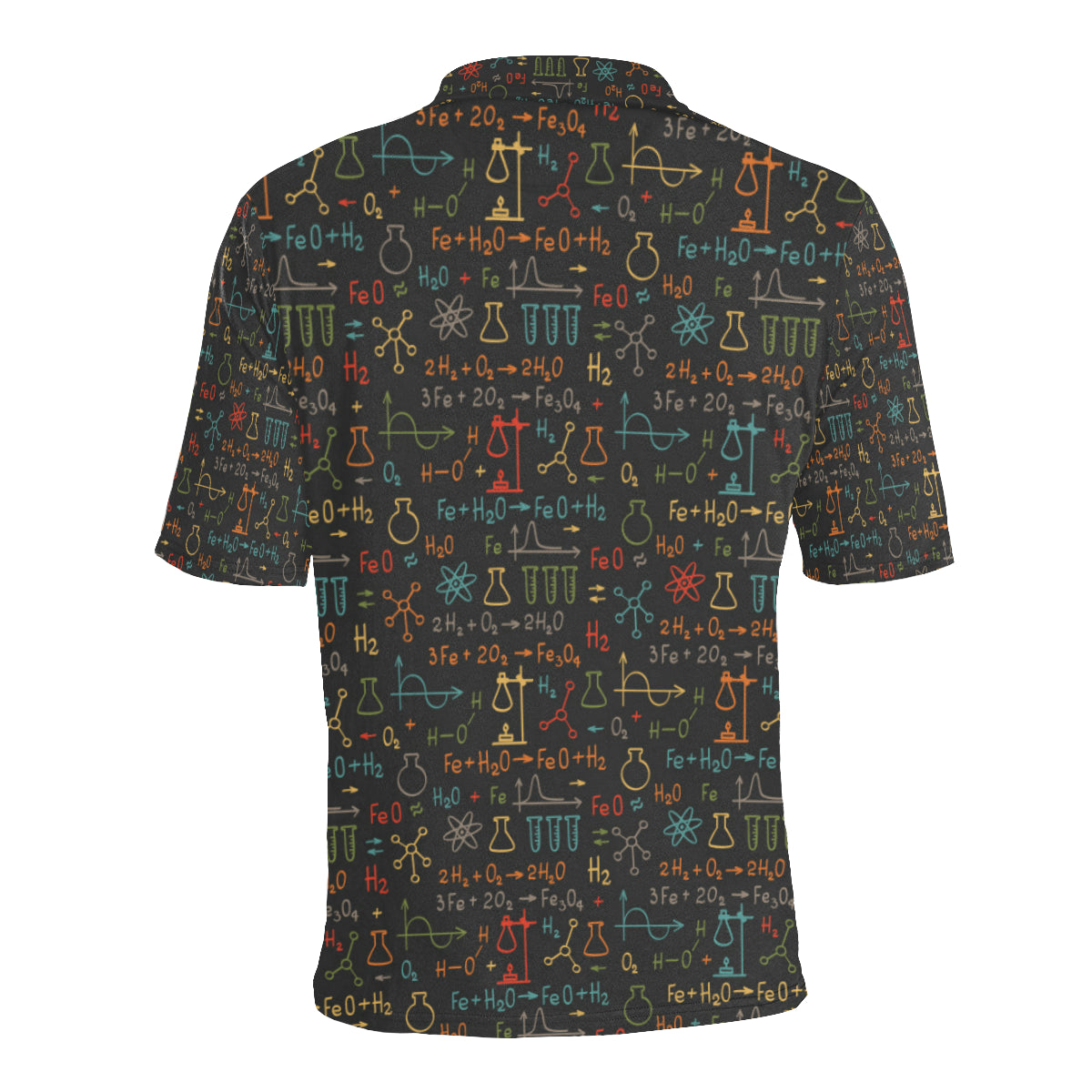 Chemical Pattern Print Design 03 Men Polo Shirt