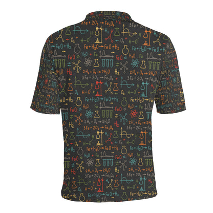 Chemical Pattern Print Design 03 Men Polo Shirt