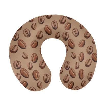 Coffee Pattern Print Design 07 U-Shaped Travel Neck Pillow