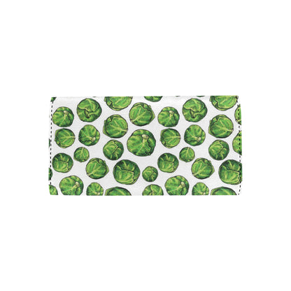 Brussels Sprouts Pattern Print Design 02 Women's Trifold Wallet