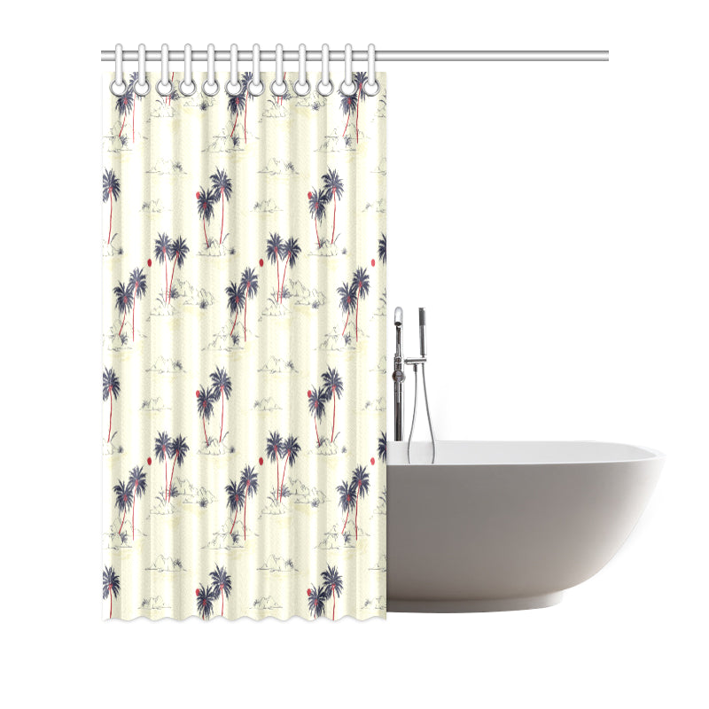Palm Tree Pattern Print Design PT08 Shower Curtain