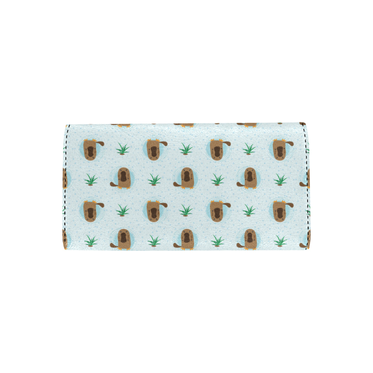 Platypus Pattern Print Design A04 Women's Trifold Wallet