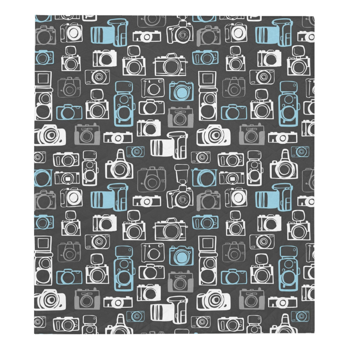 Camera Pattern Print Design 04 Premium Quilt