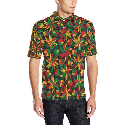 Rastafarian Pattern Print Design A03 Men Polo Shirt