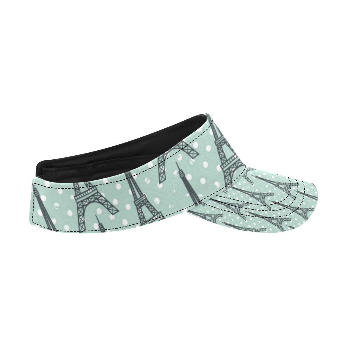 Eiffel Tower Polka Dot Print Unisex Sun Visor
