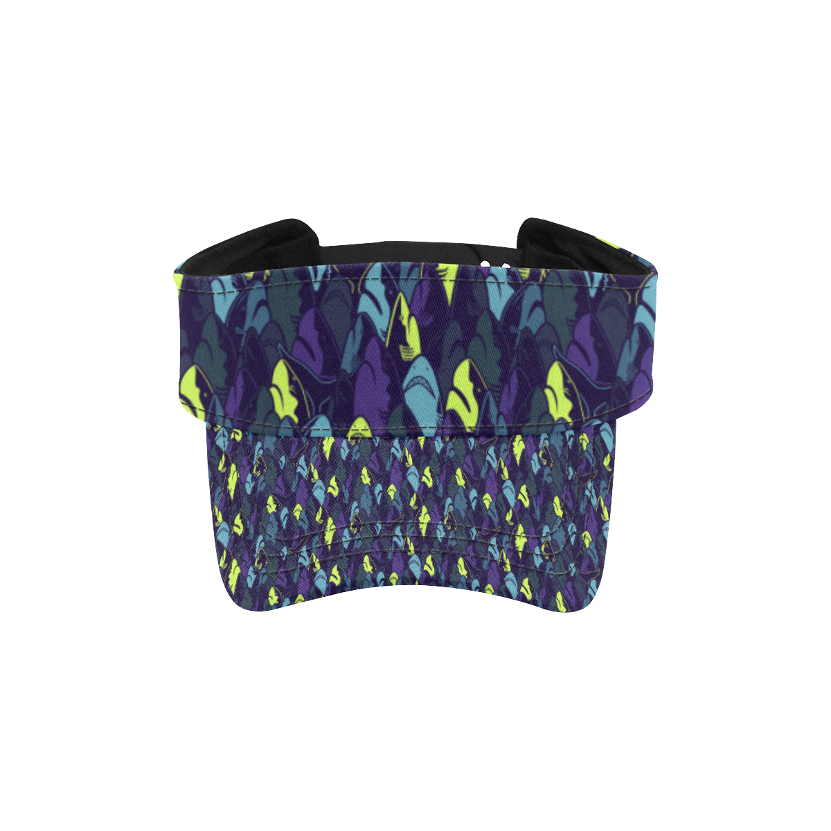 Shark Neon color Print Unisex Sun Visor