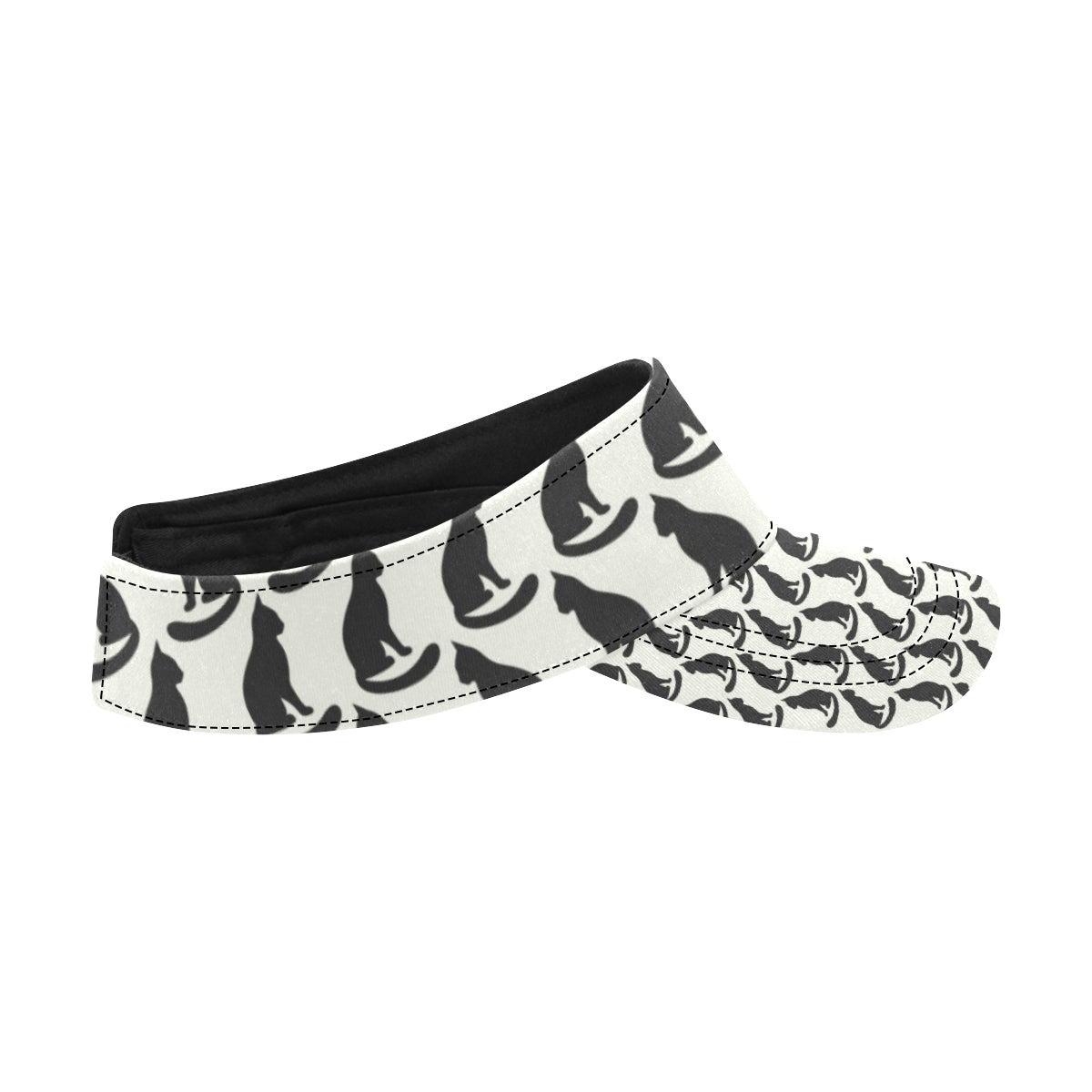 Black Cat Pattern Print Design 02 Unisex Sun Visor