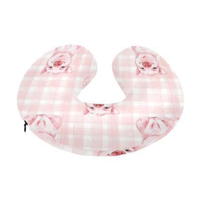 Pig Baby Pattern Print Design 01 U-Shaped Travel Neck Pillow