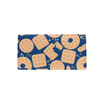 Cracker Pattern Print Design 03 Women's Trifold Wallet