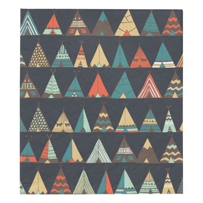 Tribal native american tent Aztec Premium Quilt