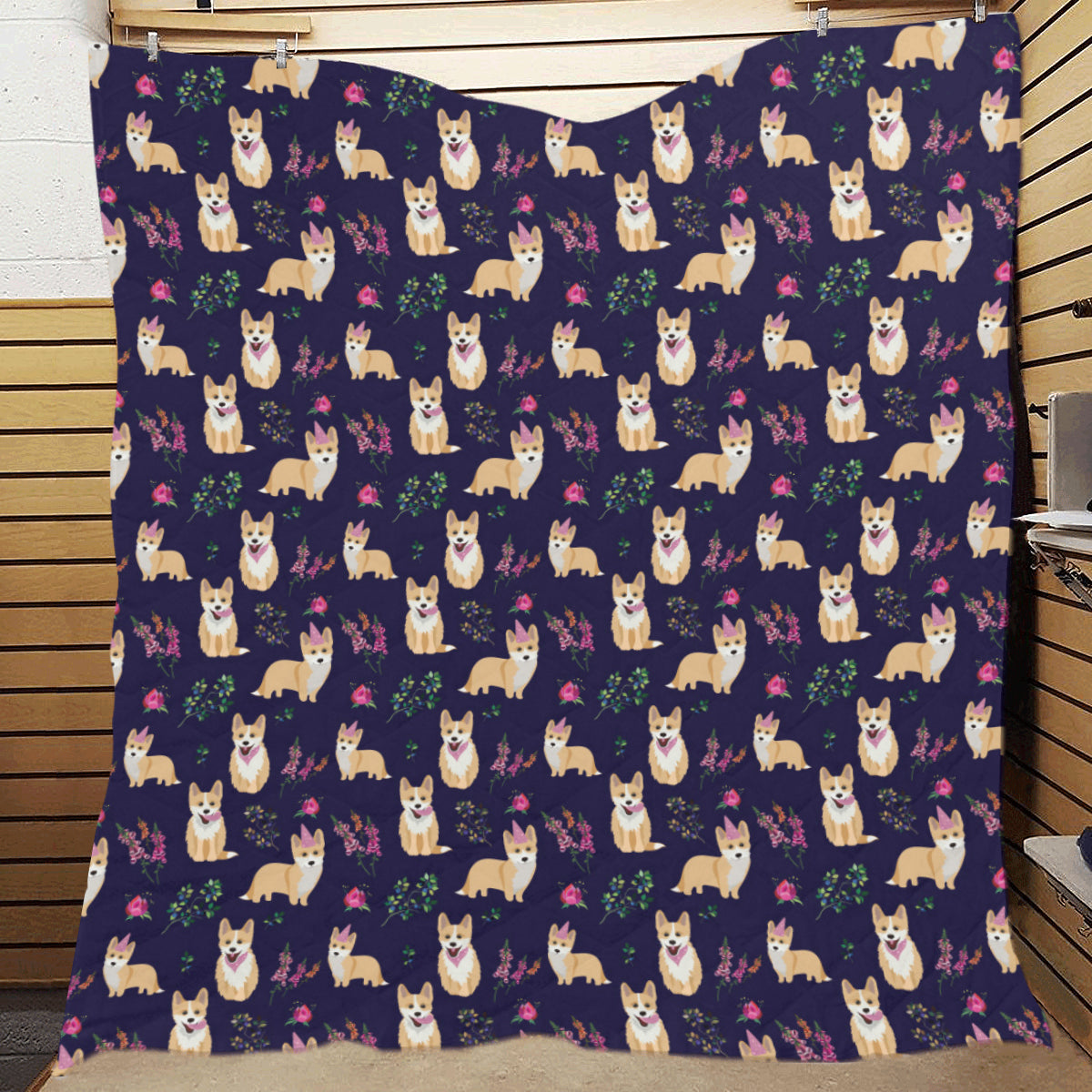 Pembroke Welsh Corgis Pattern Print Design A06 Premium Quilt