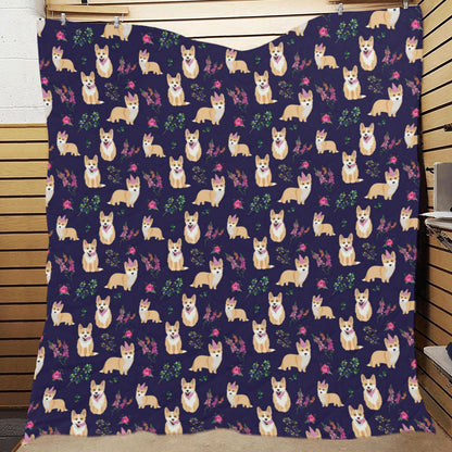 Pembroke Welsh Corgis Pattern Print Design A06 Premium Quilt