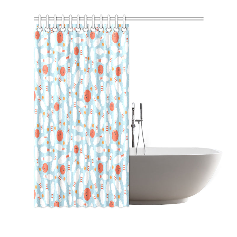 Bowling Pattern Print Design 09 Shower Curtain