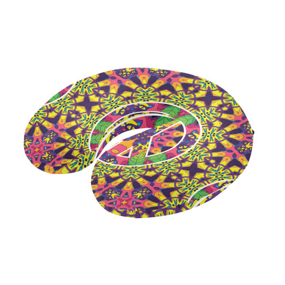 Peace Sign Pattern Print Design A04 U-Shaped Travel Neck Pillow
