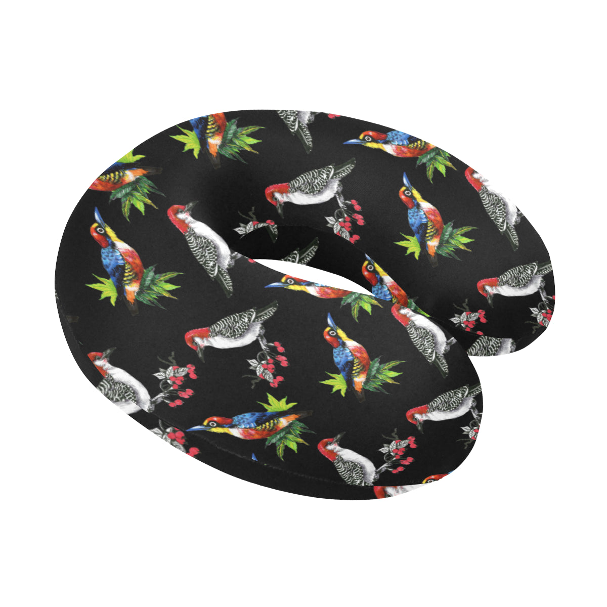 Birds Pattern Print Design 06 U-Shaped Travel Neck Pillow