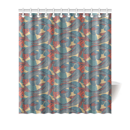 Pisces Pattern Print Design A01 Shower Curtain