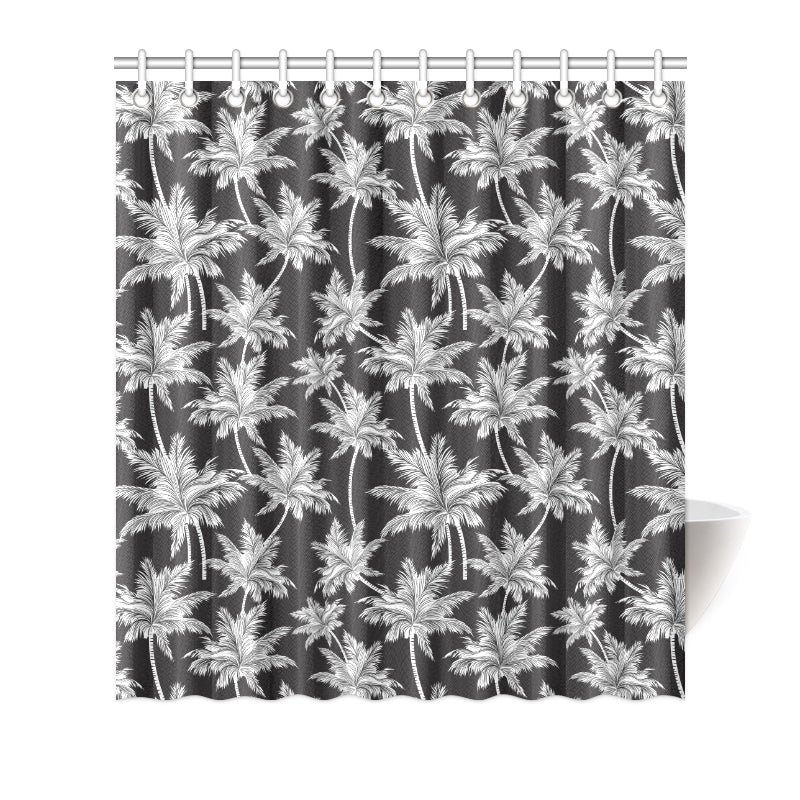 Palm Tree Pattern Print Design PT03 Shower Curtain
