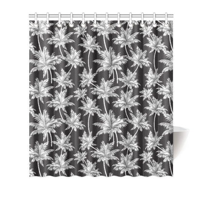 Palm Tree Pattern Print Design PT03 Shower Curtain