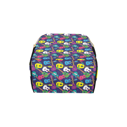 Ukulele Pattern Print Design 02 Diaper Bag Backpack